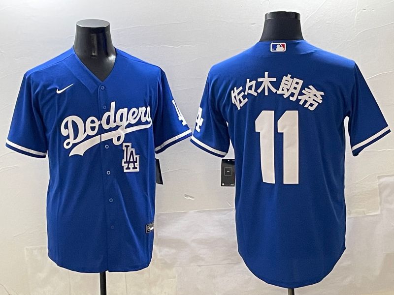 Men Los Angeles Dodgers 11 R.Sasaki Blue Game Nike 2025 MLB Jersey style 42511